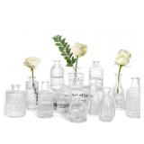 Glass Bud Vases Set of 12, TBWIND Small Vases for