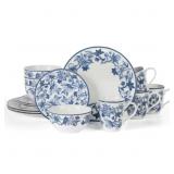 Martha Stewart Goodale Vintage Blue Stoneware 16 P