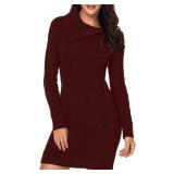 BLENCOT Womens Turtleneck Long Sleeve Elasticity C