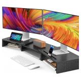 AMERIERGO Dual Monitor Stand -Adjustable Length an