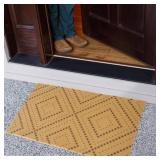 16.9'X30' Black Dots Checkered Door Mats Artificia