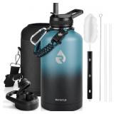 Insulated Water Bottle 64 oz, Triple Wall Vacuum S