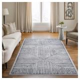 $350 Bloom Rugs Washable Non-Slip Rug - Black / Iv