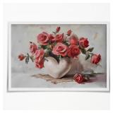 Heart Vase Poster Valentine's Day Red Rose Art Pri