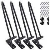 Hairpin Legs 12 inch Set of 4, DIY Furniture Metal