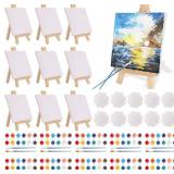 10 Sets Acrylic Paint Kit with 4 x 4 Inch Mini Can