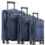 $218 SHOWKOO Luggage Sets 3 Piece Softside Expanda