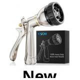 ESOW Garden Hose Nozzle 100% Heavy Duty Metal, Wat