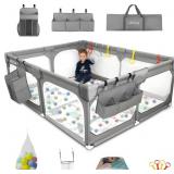 $114 Baby Playpen with Mat 75'*59', Extra Large Pl