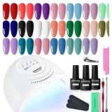 JODSONE 23 PCS Gel Nail Polish Kit with U V Light