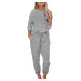 Ekouaer Pajamas Set for Women Soft Long Sleeve Lou