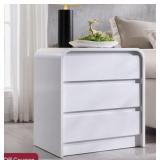 25' Tall Modern Nightstand with Charging Station,