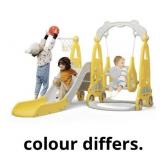 Nyeekoy 3-in-1 Kids Slide and Swing Set Toddler Cl