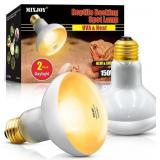 MIXJOY Reptile Heat Lamp, 2 Pack 150W Reptile Heat