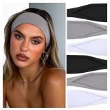 TERSE Headbands for Women, 4 inches Wide, Non Slip