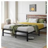 $170 Full Bed Frame with Rustic Vintage Wood Headb