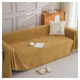 Couch Cover with Tassel, Thick Chenille Sofa Cover