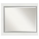 $372 Amanti Art White Bathroom Mirror for Over Sin