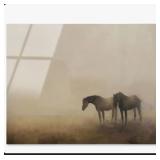 $1100 Equine Duo Acrylic Western Wall Art by Art R