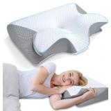 HOMCA Memory Foam Pillow, 2 in 1 Cervical Pillow f