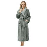 NY Threads Women's Fleece Bathrobe - Shawl
