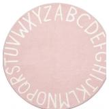 Topotdor Round Kids Play Rug Alphabet Nursery Area