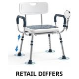 Shower Chair for Seniors with Adjustable Height &