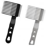 2 Pack Fade Comb Set for Men, Professional Barber