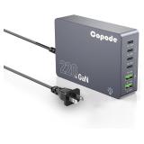 220W USB C Charger Block, 6-Port GaN USB C Chargin