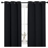 NICETOWN Pitch Black Solid Thermal Insulated Gromm