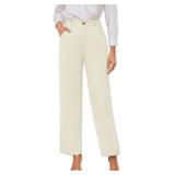 Women Petite Dress Pants High Waisted Wide Leg Pan