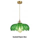 Grass Green Glass Pendant Light Fixtures Medium 9.