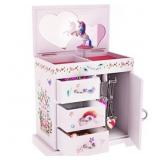Pretty Me Unicorn Music Jewelry Box with Twirling