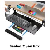Keyboard Tray Under Desk Sliding with Wrist Rest,