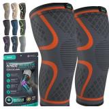 MODVEL 2 Pack Compression Knee Braces for Men & Wo