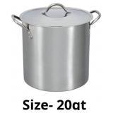 Mainstays 20-Qt Stainless Steel Stock Pot with Met