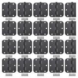 Matte Black Door Hinges 20 Pack 3x3 Inch Interior