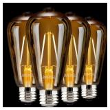 ST64 E26 LED Dimmable Edison Light Bulbs, 5.7 inch