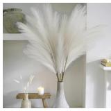 38' 10 Stems Creamy White Pampas Grass Tall Decor