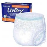 LivDry Overnight Adult Diapers for Women and Men,