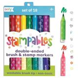 Ooly 18 Double-Sided Stamping Markers- Brush Tip p