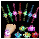 12 Pack LED Light Up Fidget Spinner Bracelets Part