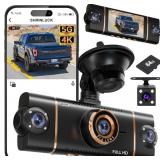 4K+1080P*3 FHD 4 Channel 360  Dash Cam, Front Rear