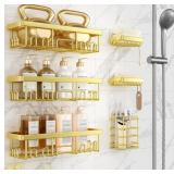 Veken Adhesive Shower Caddy 6-Pack,Gifts for Women