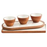 Safdie Enameled Wood Serving Set, 5-Pieces