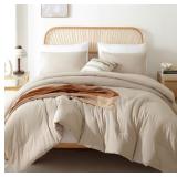 $129 ROSGONIA Oversized King Comforter 128x120, 3p