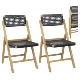 $210 Tangkula Set of 2 Patio Folding Chairs, Solid
