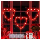 Valentines Day Decorations Window Lights,30 LED 3