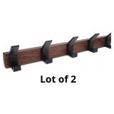 Wall Mount Coat Rack with 5 Hooks,Wooden Coat Hang