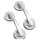 QWORK 2 Pack Glass Door Suction Handle, Shower Gra